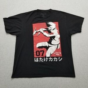 Naruto Shippuden Shirt Mens XL Black Short Sleeve